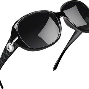 Big Womens Sunglasses Polarized Trendy Sun Glasses Large Rectangle UV Pro